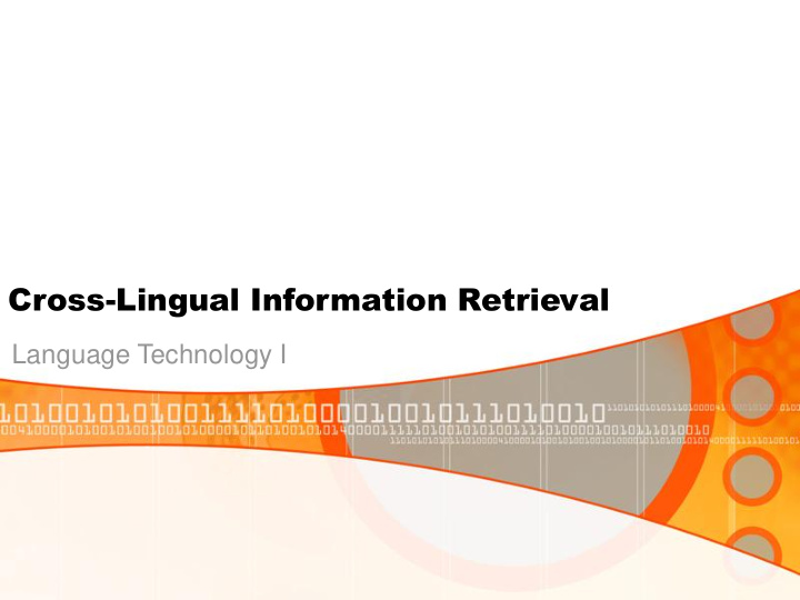 cross lingual information retrieval