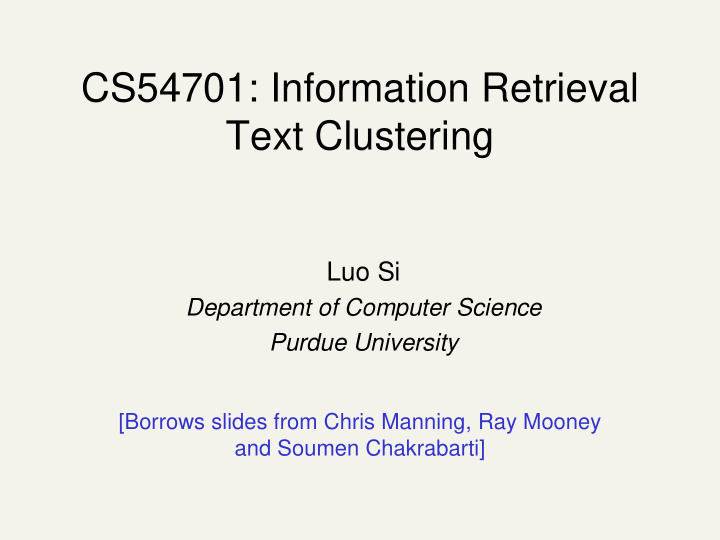 text clustering
