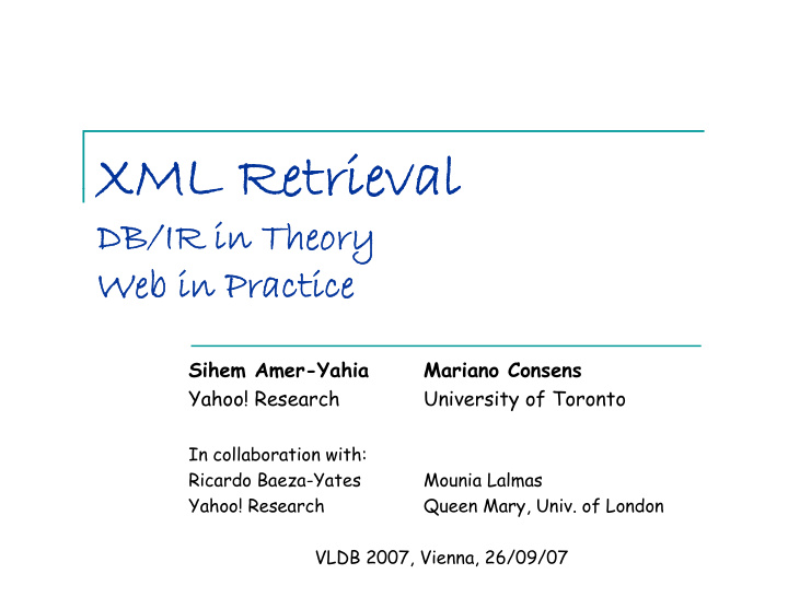 xml retrieval xml retrieval xml retrieval xml retrieval