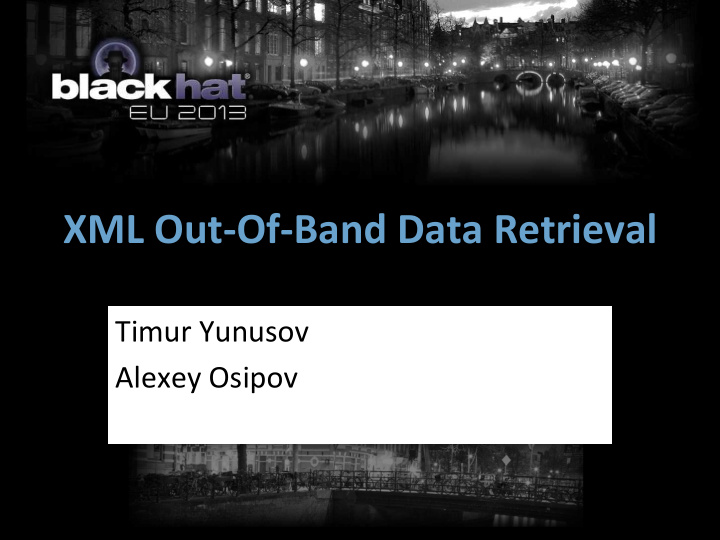 xml out of band data retrieval