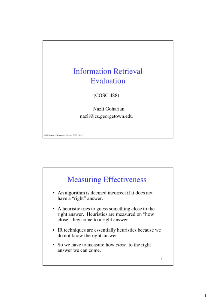 information retrieval evaluation