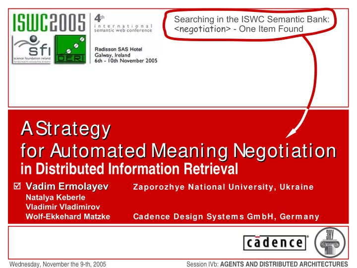 a strategy a strategy for automated meaning negotiation