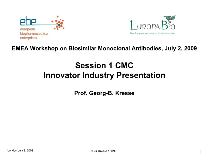 session 1 cmc innovator industry presentation