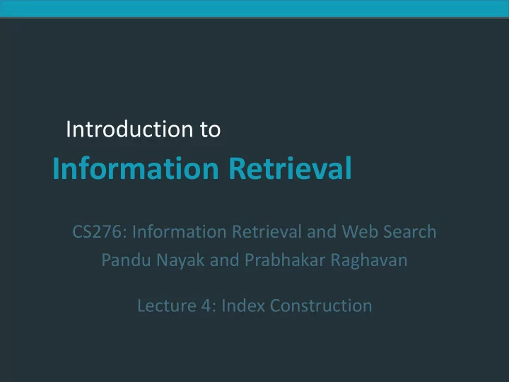 information retrieval