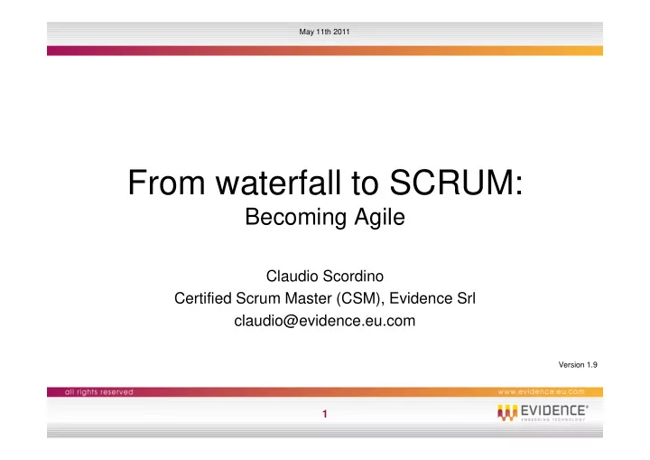 from waterfall to scrum