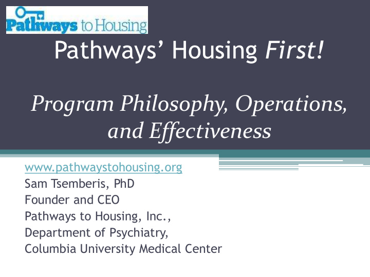 pathways housing first
