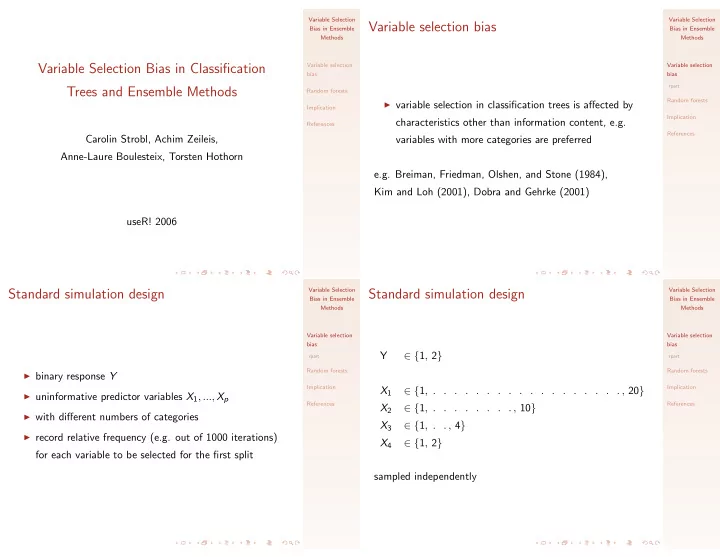 variable selection bias