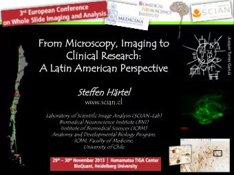 From  From Mic  Micros  roscop  opy,  y, Ima  Imaging to  ging to  Joaqun Torres Garca  Clinic