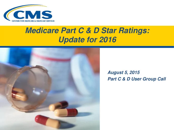 medicare part c d star ratings update for 2016