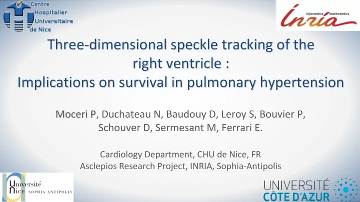 three dimensional speckle tracking of the three