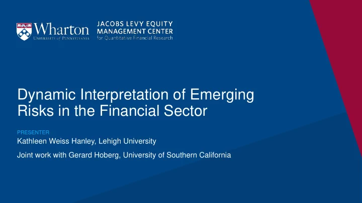 risks in the financial sector