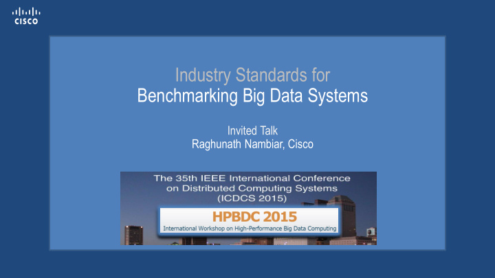 benchmarking big data systems