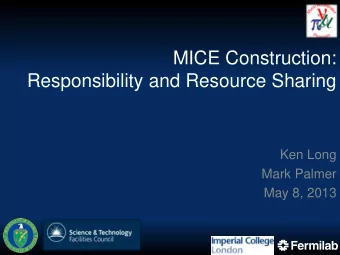 Responsibility and Resource Sharing  Ken Long  Mark Palmer  May 8, 2013  MIPO  Draft: 02/2013
