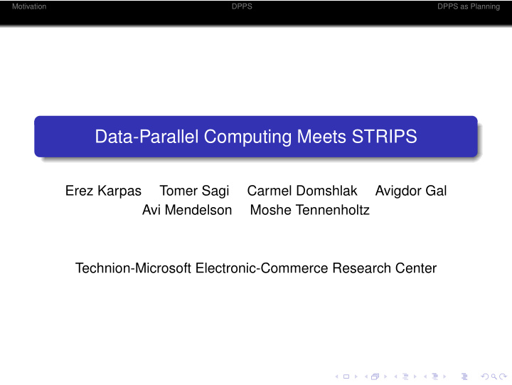 data parallel computing meets strips