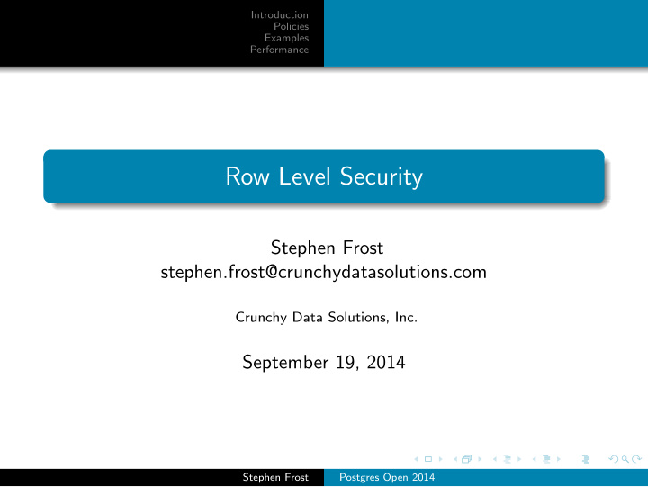 row level security