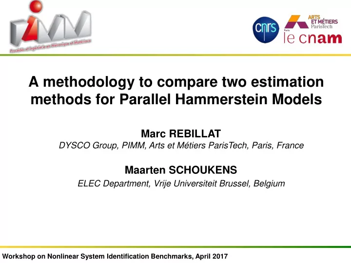 a methodology to compare two estimation