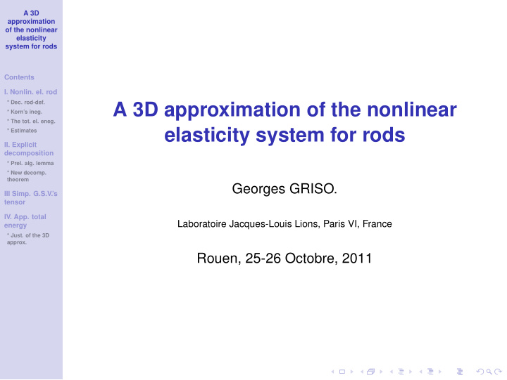 a 3d approximation of the nonlinear