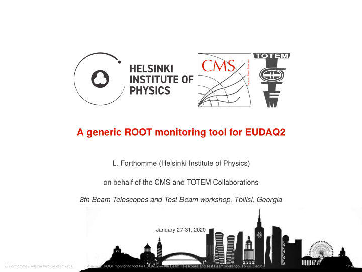 a generic root monitoring tool for eudaq2