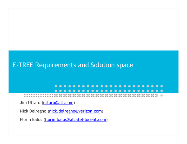 services using e tree service type