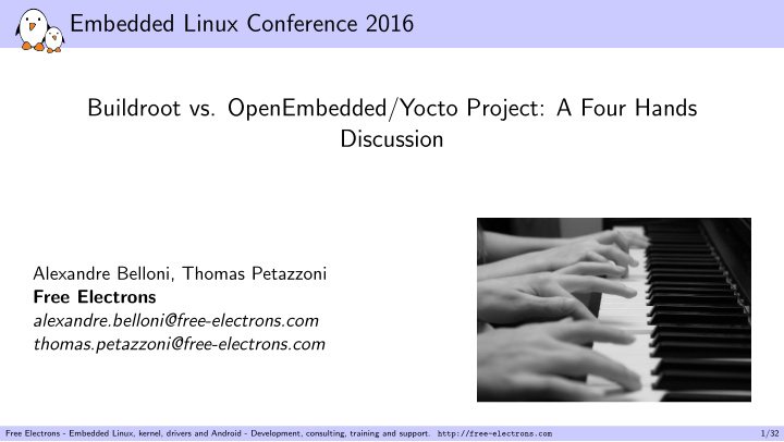 embedded linux conference 2016 buildroot vs openembedded