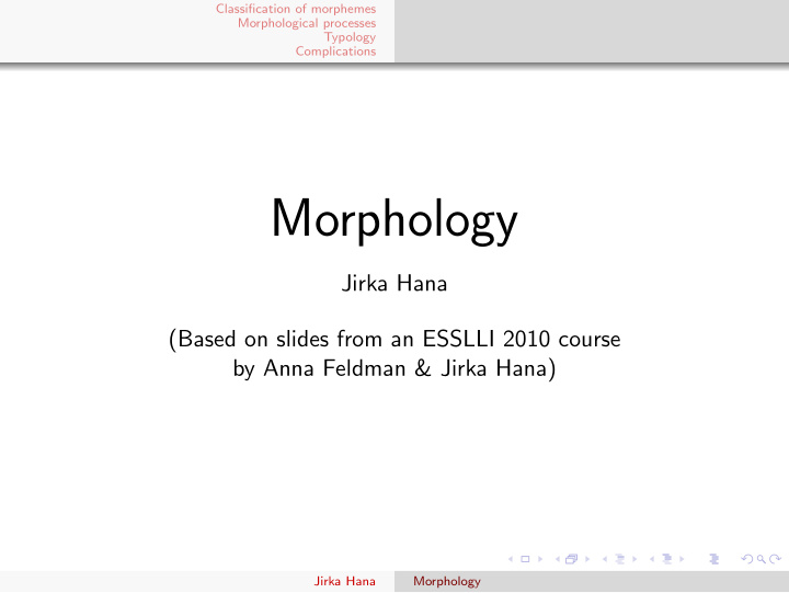 morphology