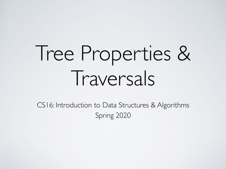 tree properties traversals