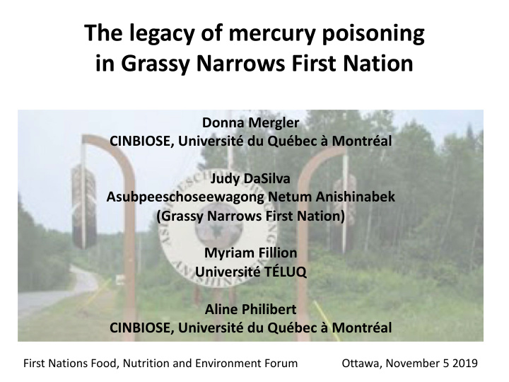 the legacy of mercury poisoning in grassy narrows first