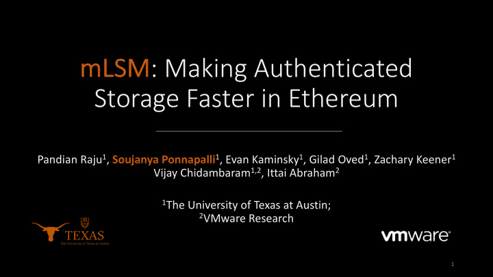 mlsm making authenticated storage faster in ethereum