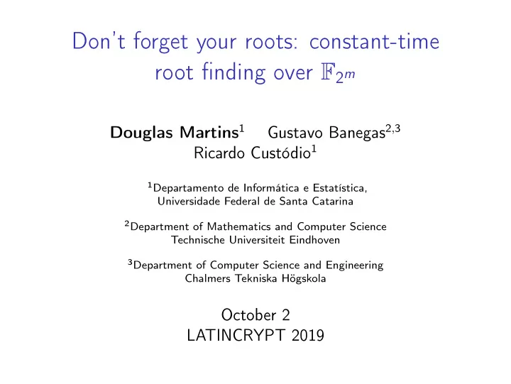 don t forget your roots constant time