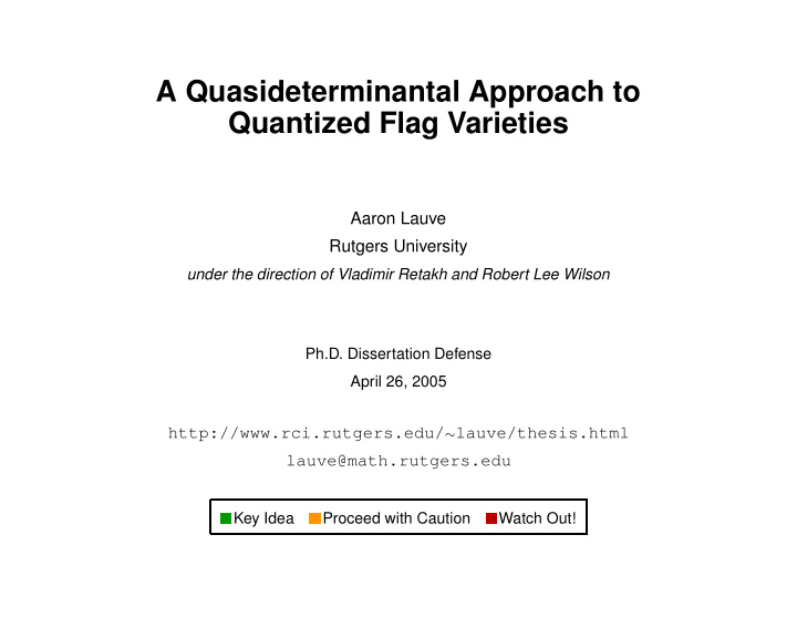 a quasideterminantal approach to quantized flag varieties