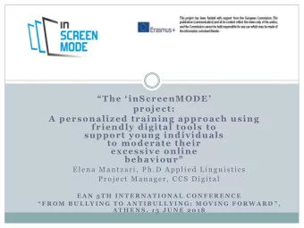 A personalized training approach using  friendly digital tools to  support young individuals  to