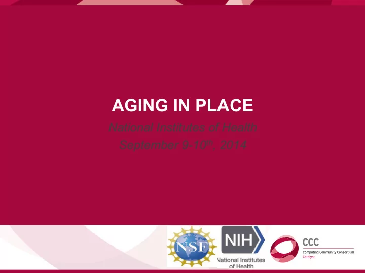 aging in place
