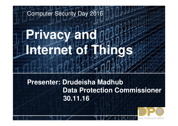 privacy and internet of things