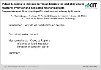 Pulsed E-beams to improve corrosion barriers for lead alloy cooled  reactors: overview and