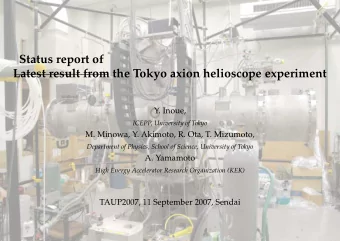 Status report of  Latest result from  the Tokyo axion helioscope experiment
