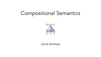 Compositional Semantics  Jacob Andreas  Problem 1  Each of the three girls has a platypus.  Each of