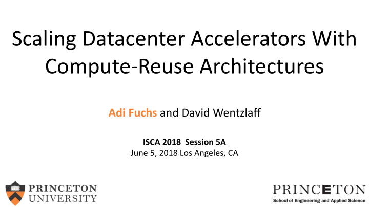 scaling datacenter accelerators with