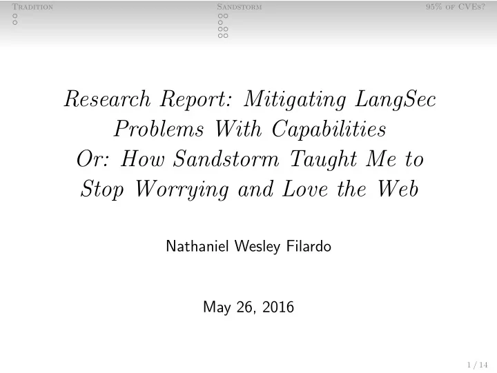 research report mitigating langsec problems with