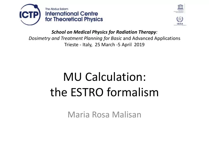 the estro formalism
