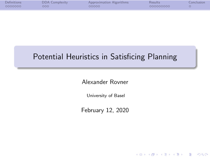 potential heuristics in satisficing planning