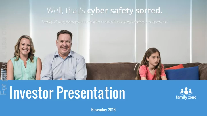 investor presentation