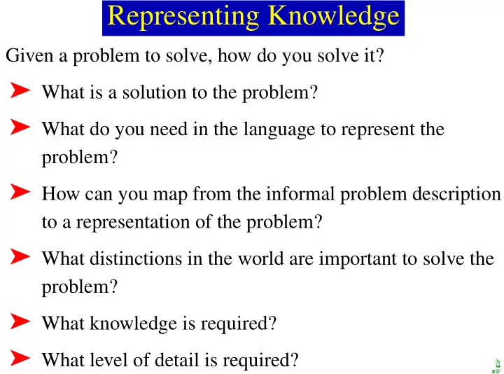 representing knowledge