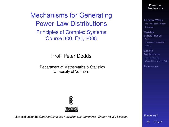 mechanisms for generating