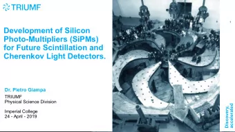 Development of Silicon  Photo-Multipliers (SiPMs)  for Future Scintillation and  Cherenkov Light
