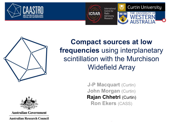 compact sources at low frequencies using interplanetary