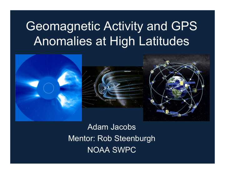 geomagnetic activity and gps anomalies at high latitudes