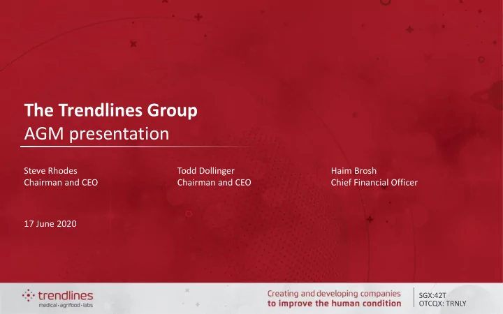 the trendlines group