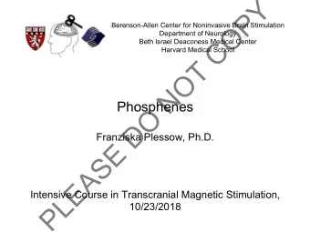 Y  P  O  Berenson-Allen Center for Noninvasive Brain Stimulation  Department of Neurology  C  Beth