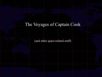 The Voyages of Captain Cook  (and other quasi-related stuff)  1642  Abel Tasman sails right around
