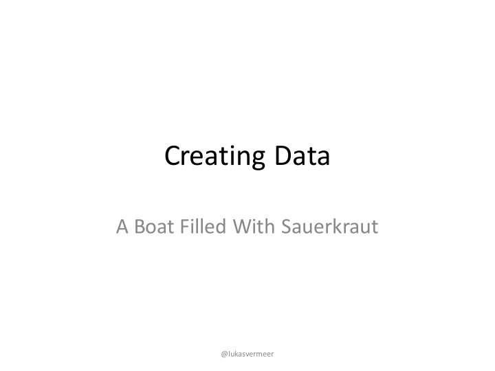 creating data